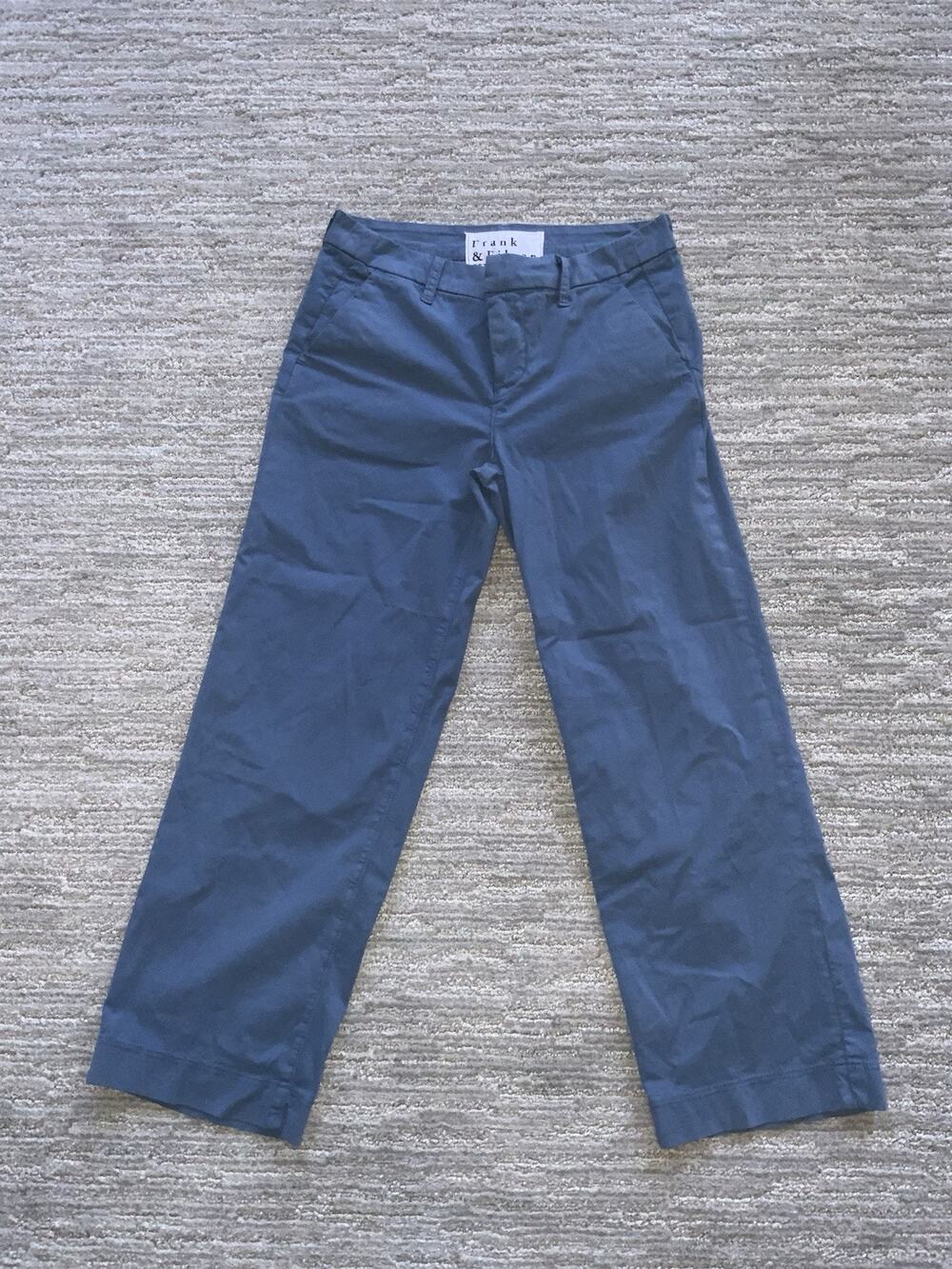 Frank & Eileen Cotton Pants Womens Size 0 Blue Chino Casual